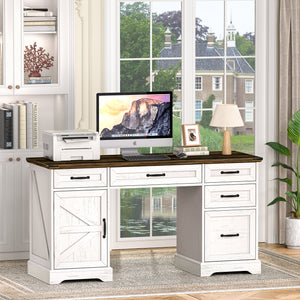 58" Farmhouse Executive Desk
