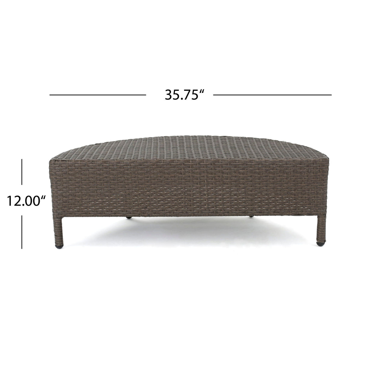 Pt Limon Outdoor Coffee Table Half Round Design