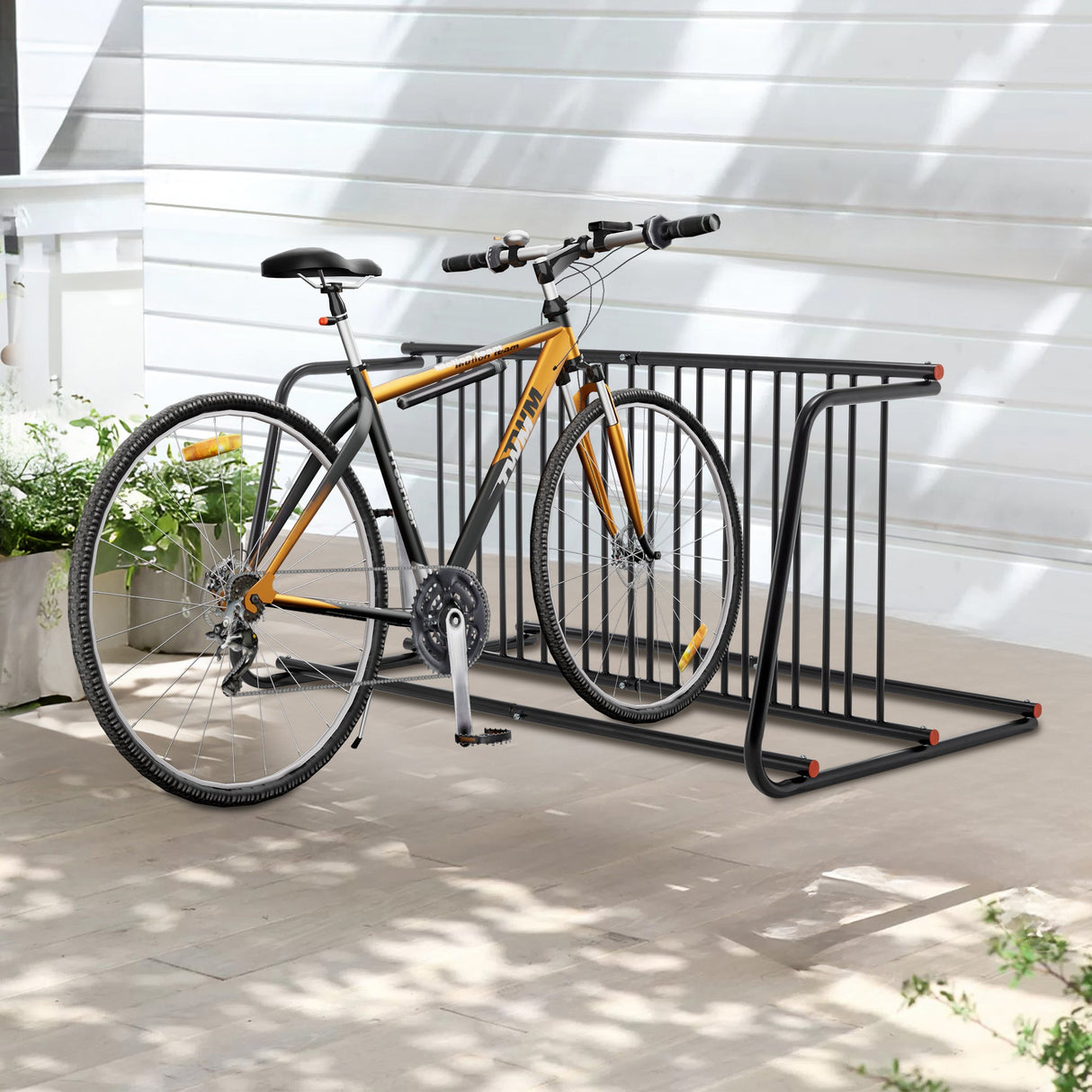 10-Bike Floor Bike Rack