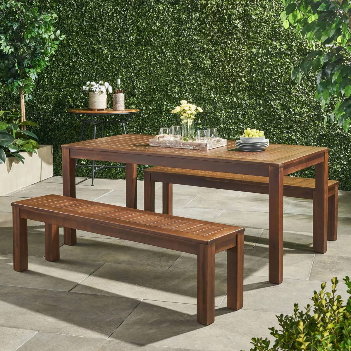 Outdoor Courtyard Table and Bench - HouseOfZazla – Tuesday Morning
