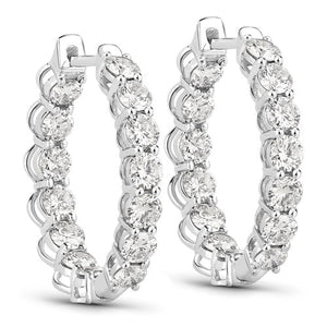2.52 Carat Genuine Lab Grown Diamond 14K White Gold Earrings