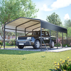 13x20 FT Metal Carport with Upgraded Frame