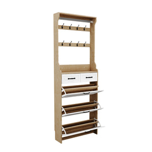 Premium Shoe Cabinet with Drop-Down Doors