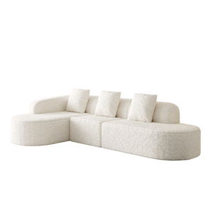 111.8-Inch L-Shaped Curved Modular Sofa