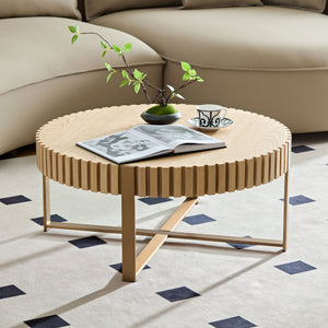 Modern Handcraft Drum Coffee Table