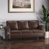 Contemporary 3 Seater Sofa With Nailhead Trim