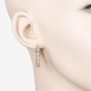 3.80 Carat Genuine Blue Topaz .925 Sterling Silver Earrings
