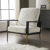 Bravada Velvet Armchair with Gold-Toned Frame by Christopher Knight Home