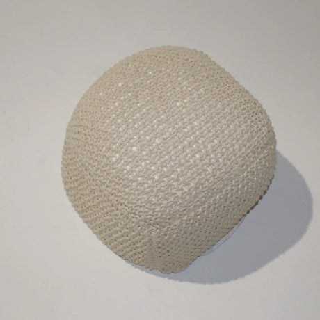 Semi-Rounded-Pouf,-Cable-Knitted,-Perfect-Seating-Accent-Poufs