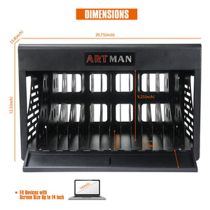 16 Bay Charging Cabinet for Laptop and Tablet Storage