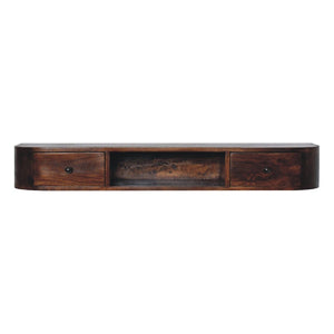 Lunar - 2 Drawer Floating Console - Chestnut