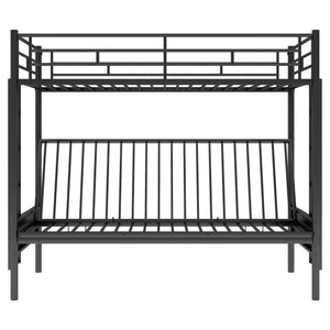 Twin Over Full Bunk Bed, Multifunction - Black