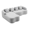 Modular L-Shape Sectional Sofa With Curved Chaise