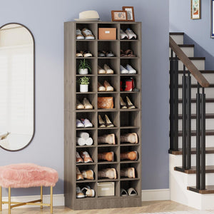 10 Tier Shoe Storage Cabinet With 30 Cubbies