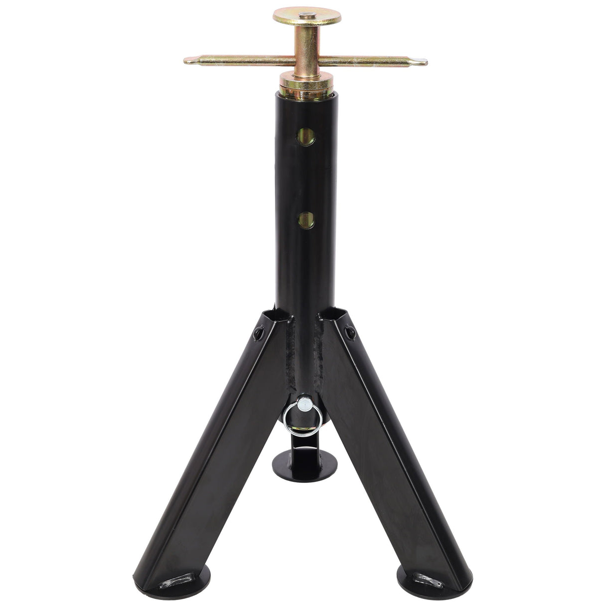 RV Adjustable Telescoping Stabilizer Jack Stand Supports 16" to 30" (Set of 2) - Black