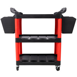 3 Tier Rolling Auto Detail Cart With Wheels
