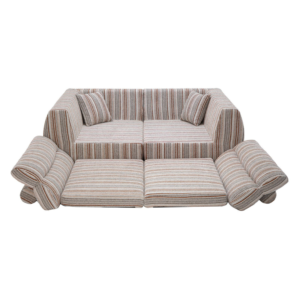 3 Seater, Couch With Throw Pillows For Living Room