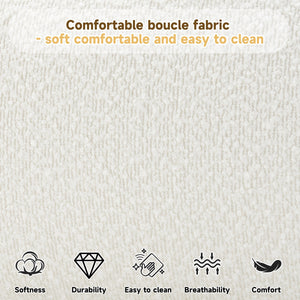 Cream Style Fabric Upholstered Bed, Simple Modern Bedroom King