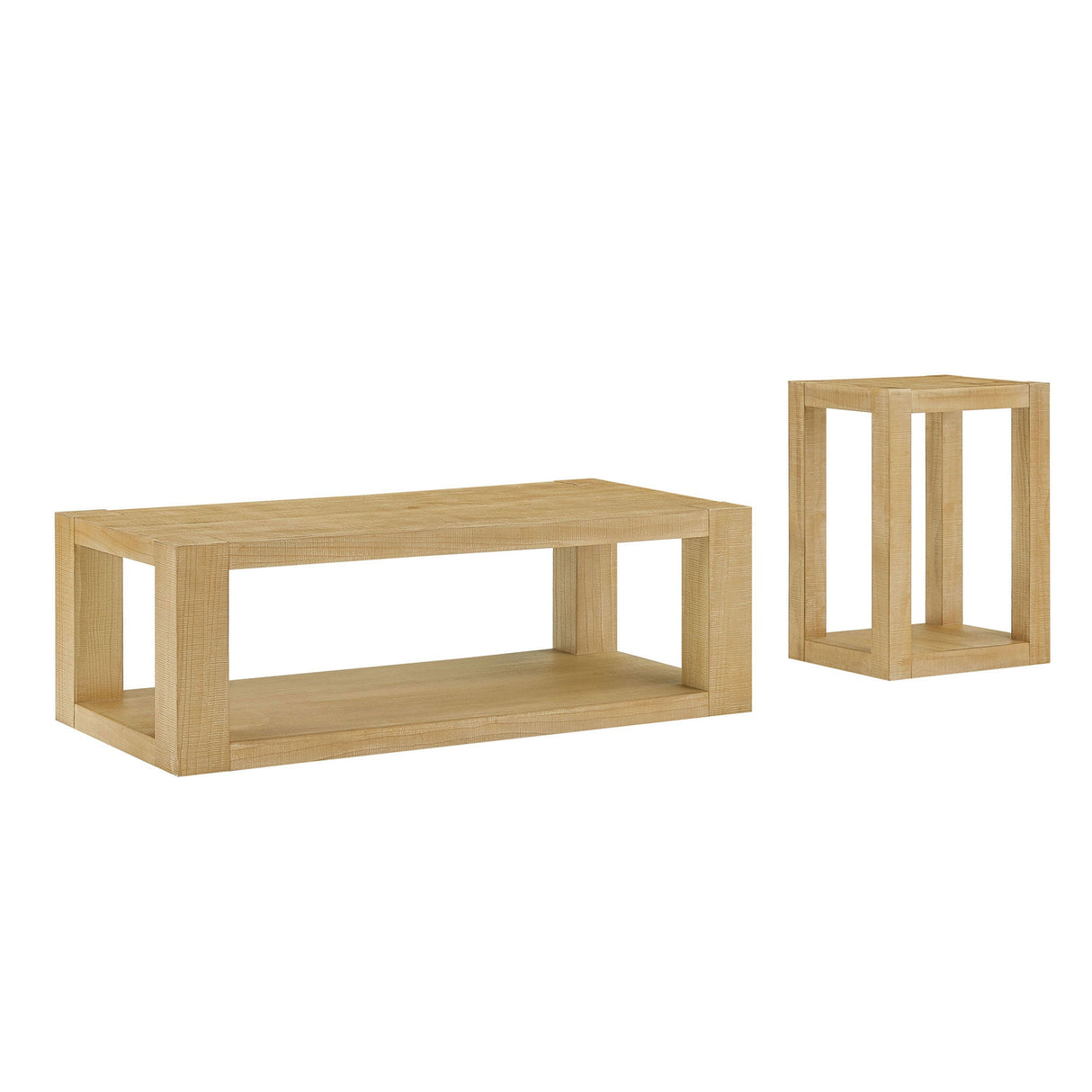 2-Piece Modern Rectangle Coffee Table Set