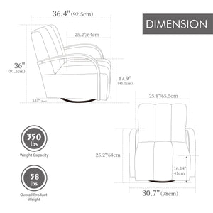 360° Swivel Accent Chair With Armrests