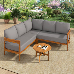 U_Style Acacia Solid Wood Patio Furniture Set