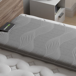 Massage Topper With Gel Infused Memory Foam And Air Cell Technology - Gray