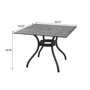 Arch Mesh Dining Table with Lightweight Frame - Black