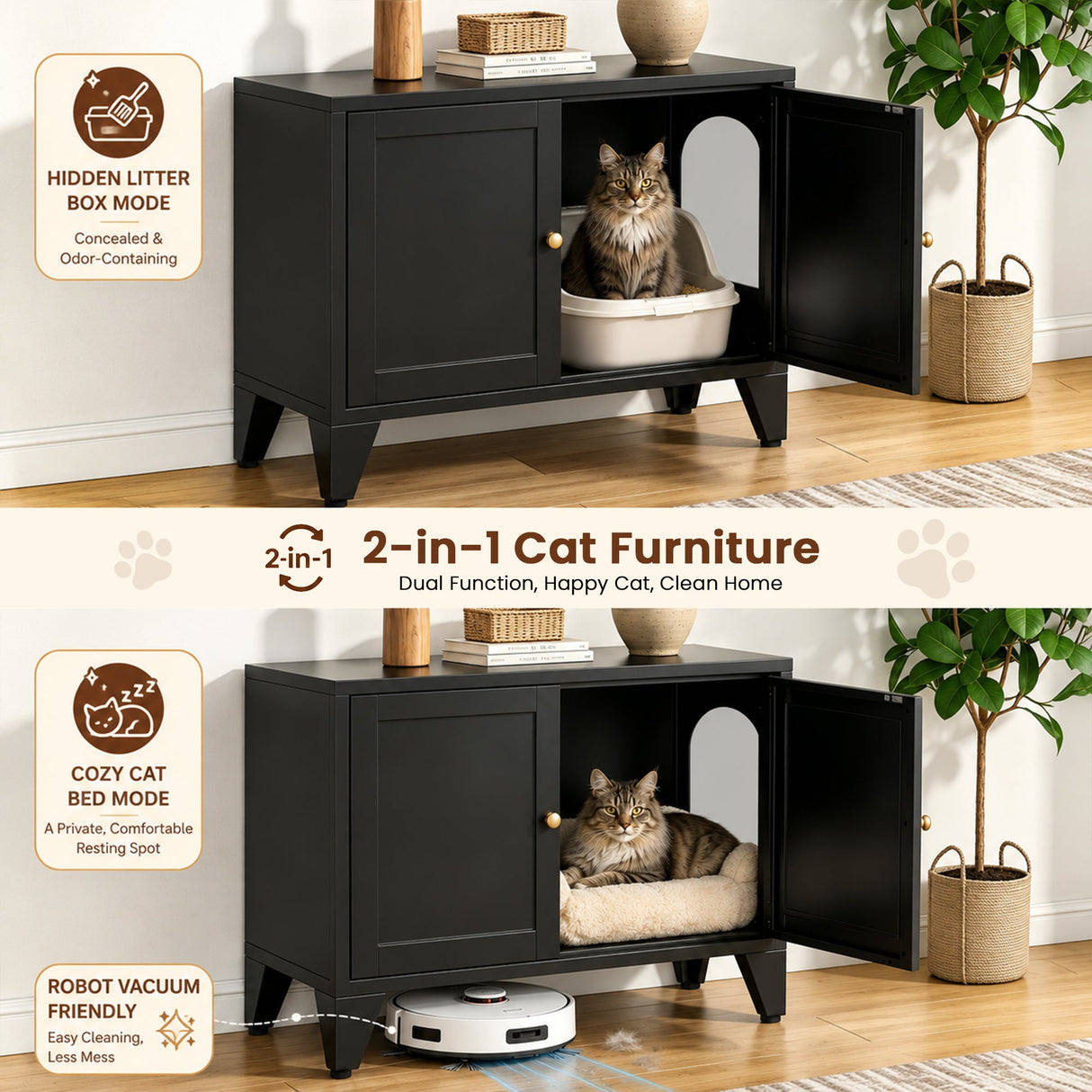 Metal Cat Litter Box Enclosure
