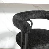 Household bar stools set of 2, modern upholstered with back