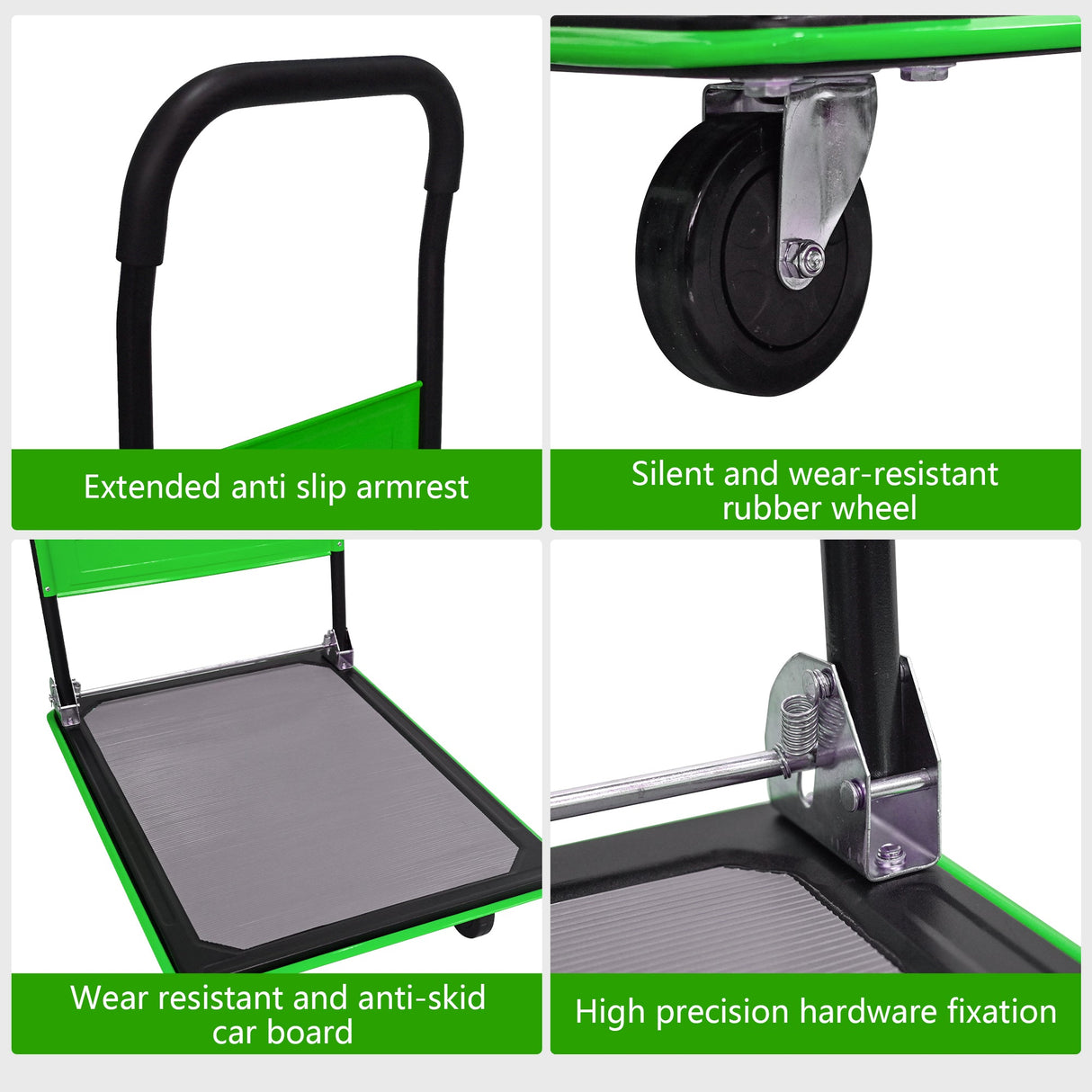 Flatbed Cart - 330lbs Heavy Duty Capacity Platform Hand Truck