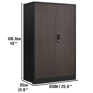 Metal Storage Cabinet With Locking Doors And Adjustable Shelf, Folding Filing Storage Cabinet, Folding Storage Locker Cabinet For Home Office, School, Garage