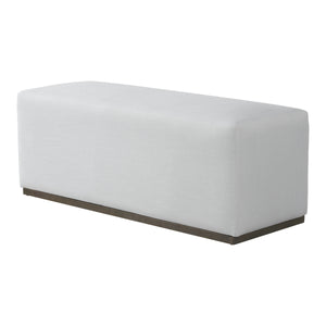 Simple and Elegant Footstool Bench with Soft Fabric Upholstery - Bedroom & Living Room