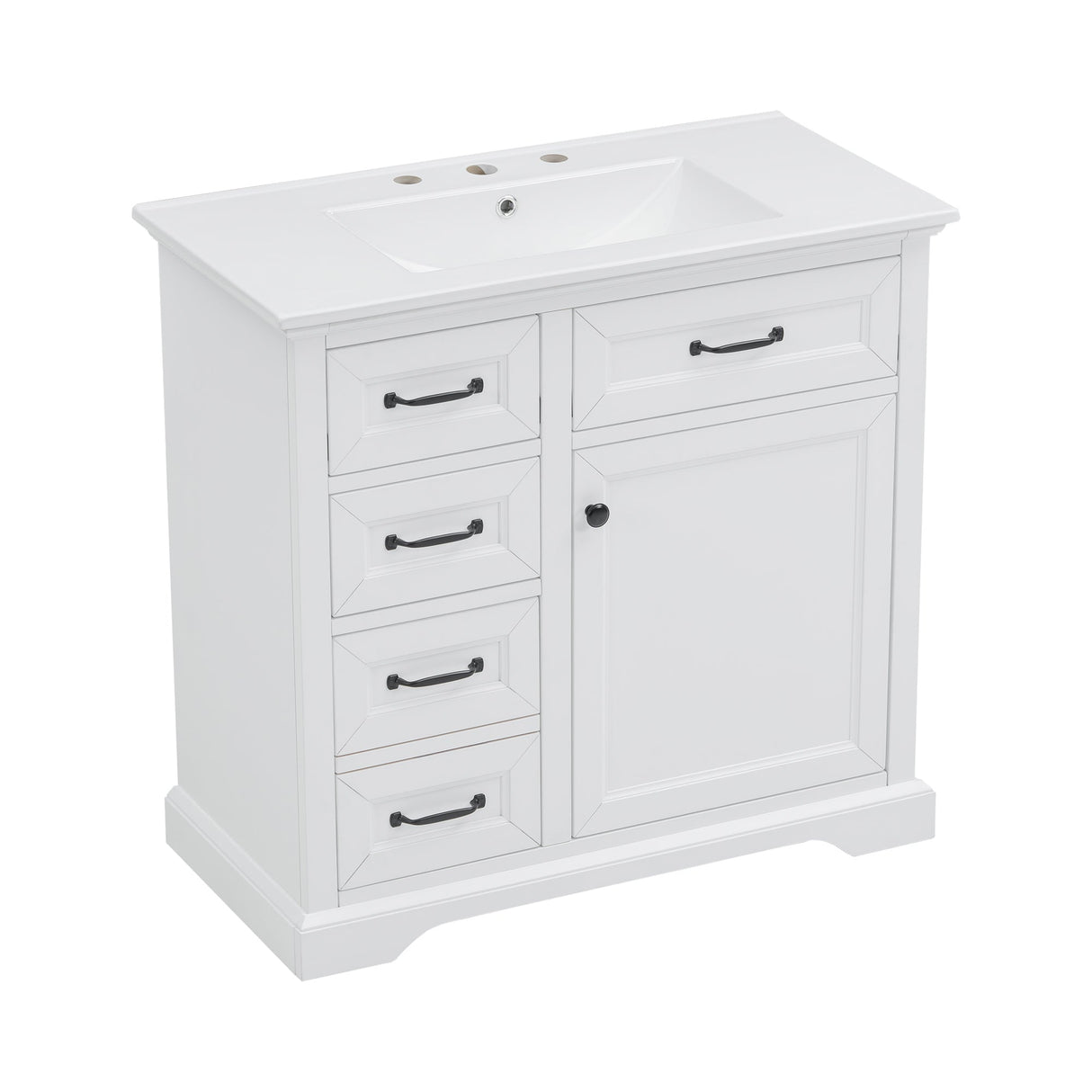 36-Inch Bathroom Vanity with Ceramic Sink Top