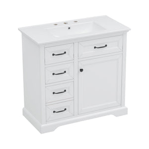 36-Inch Bathroom Vanity with Ceramic Sink Top
