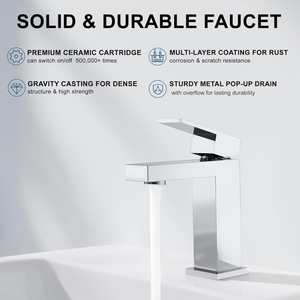 Modern Chrome Bathroom Sink Faucet