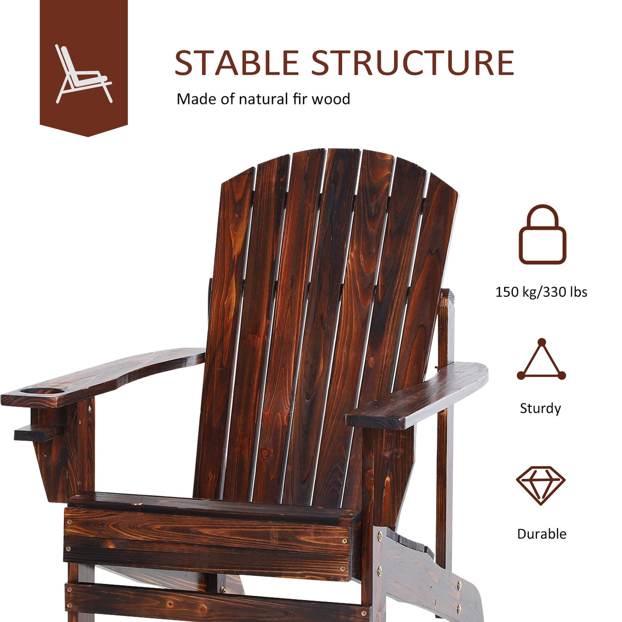 Outsunny Wooden Adirondack Chair