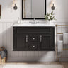 36 Inch Wall Mounted Bathroom Cabinet with Ceramic Sink and Drawers
