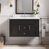 36 Inch Wall Mounted Bathroom Cabinet with Ceramic Sink and Drawers