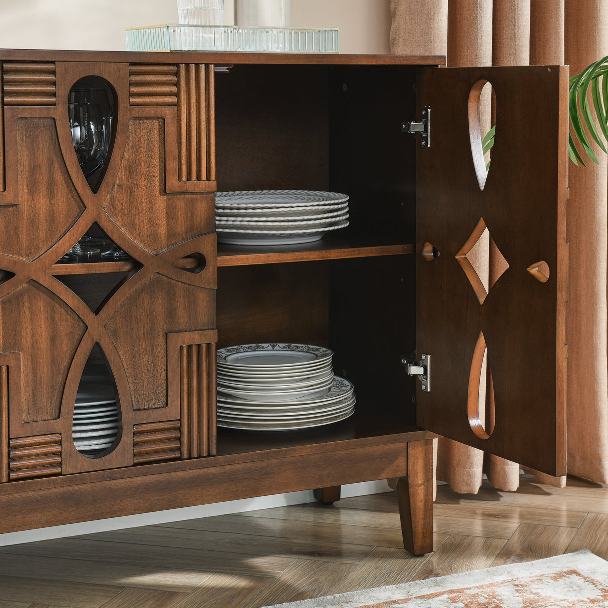 Sideboard with 4 Doors and Adjustable Shelves