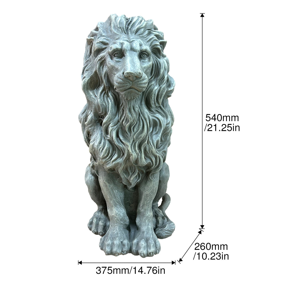 Magnesium Oxide Sitting Lion Statue