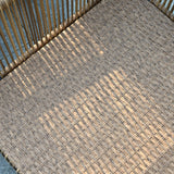 Outdoor PE Wicker 2-Seater Sofa Set with Grey Cushions and Table