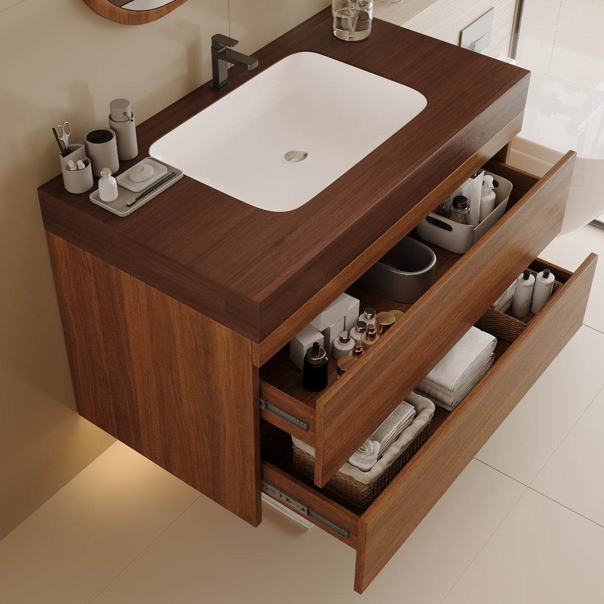 29.9" Modern Floating Bathroom Vanity