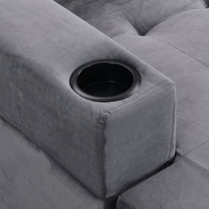 Modern Sectional Sofa Set with L Shape Chaise Lounge