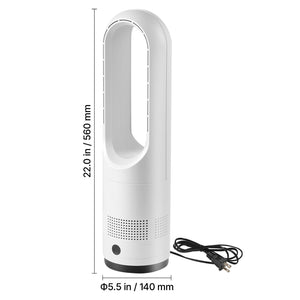 Bladeless Tower Fan, 80° Oscillating Standing Fan with Remote