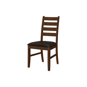 Dining Chair, Dining Room, Side, Upholstered, Transitional (Set of 2) - Brown
