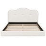 Upholstered Platform Bed With Sturdy Frame And Headboard