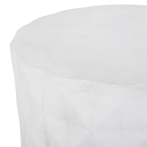 Outdoor Lightweight Concrete, Side Table - Antique White
