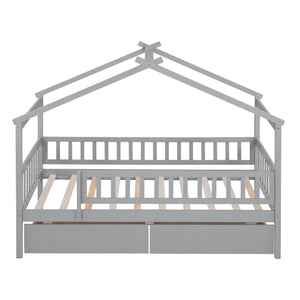House Bed With 2 Drawers