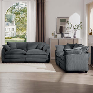 Elegant Oversized Sectional Sofa Set With Deep Seats And Flexible Layout