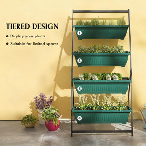 4-Tier Vertical Raised Garden Planter with 4 Boxes